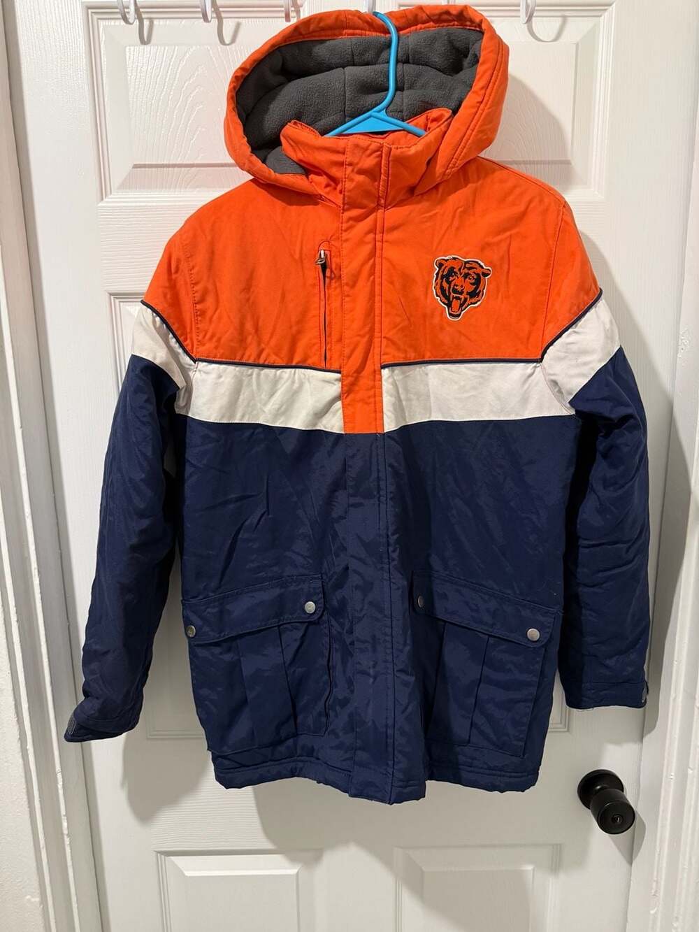 NFL Team Apparel Chicago Bears Youth Heavyweight Winter Parka Jacket